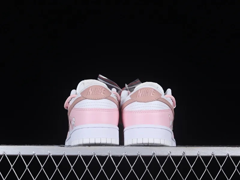 All categories Nk SB Dunk series Nk SB Dunk Low low-top sneakers Nk Dunk Low Year of the Rabbit limited edition Cute girly pink customized version of deconstructed strap casual sneakers DH9765-100